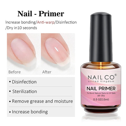 NAILCO 15ml Air Quick Dry Nail Primer Gel Nail Art Gel Lacquer Vernis Gel Desiccant Long Lasting UV Gel To Bond Natural Nails