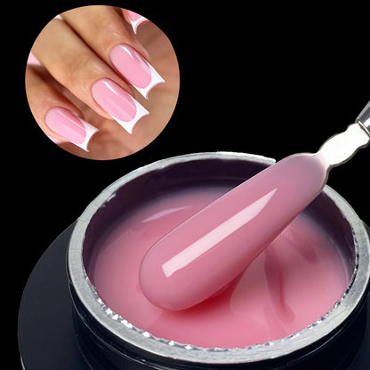 Jillnails 50G Builder Nail Gel Christmas Red Burgundy Self Leveling Medium UV Led Gel 50ml