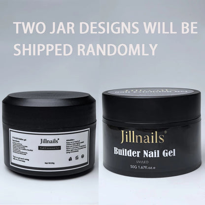Jillnails 50G Builder Nail Gel Christmas Red Burgundy Self Leveling Medium UV Led Gel 50ml