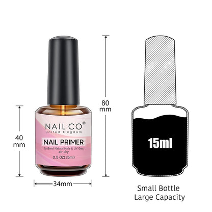 NAILCO 15ml Air Quick Dry Nail Primer Gel Nail Art Gel Lacquer Vernis Gel Desiccant Long Lasting UV Gel To Bond Natural Nails