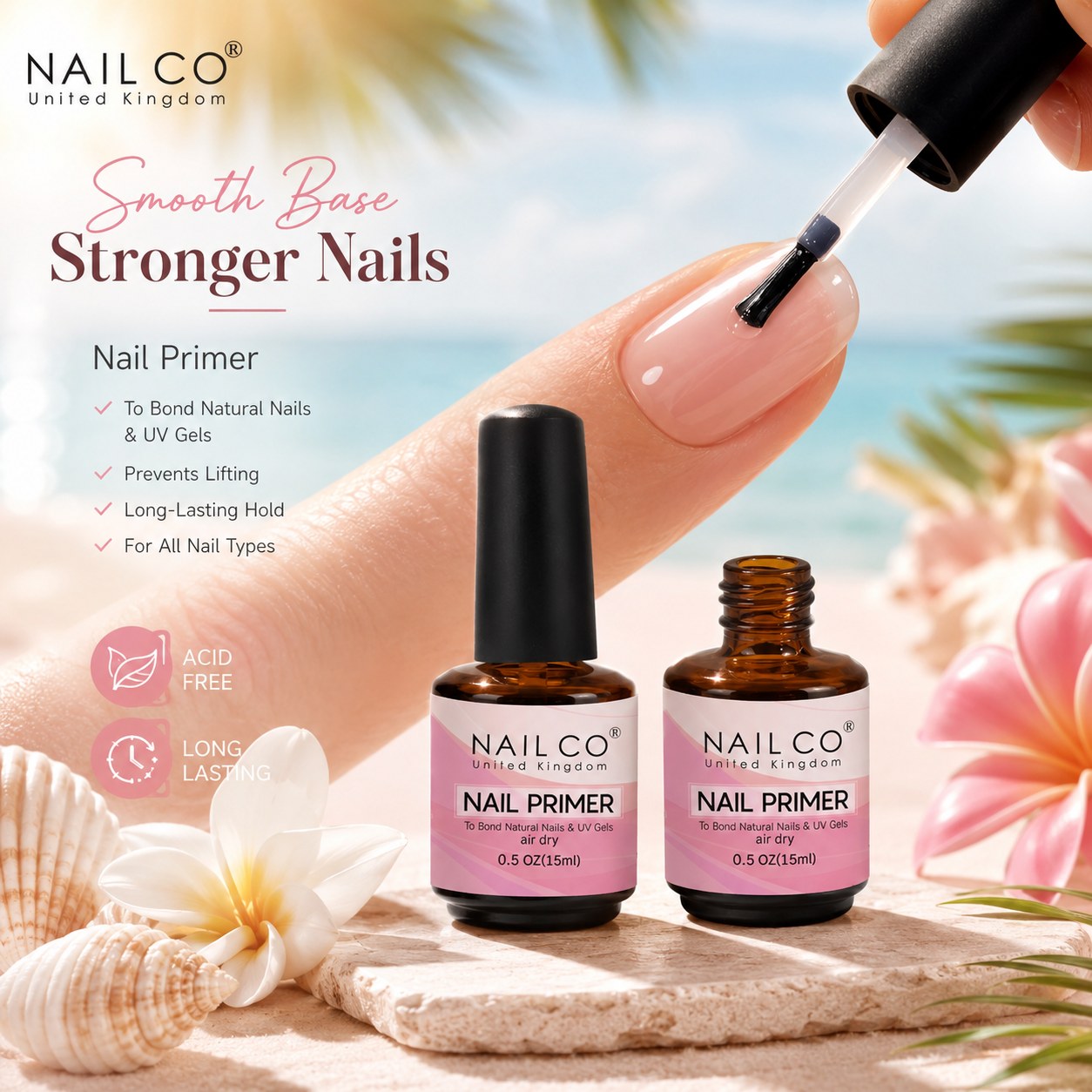 NAILCO 15ml Air Quick Dry Nail Primer Gel Nail Art Gel Lacquer Vernis Gel Desiccant Long Lasting UV Gel To Bond Natural Nails